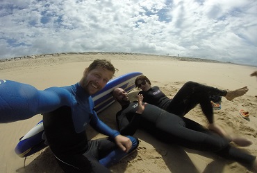 Surf Lesson - Lili & Gabor